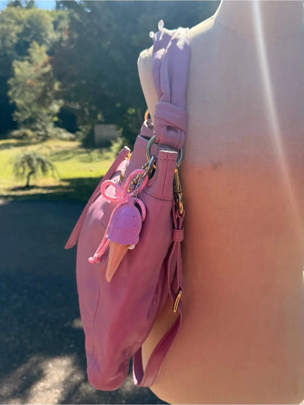 Coach Pink Leather Gathered Tote 🩷✨💛